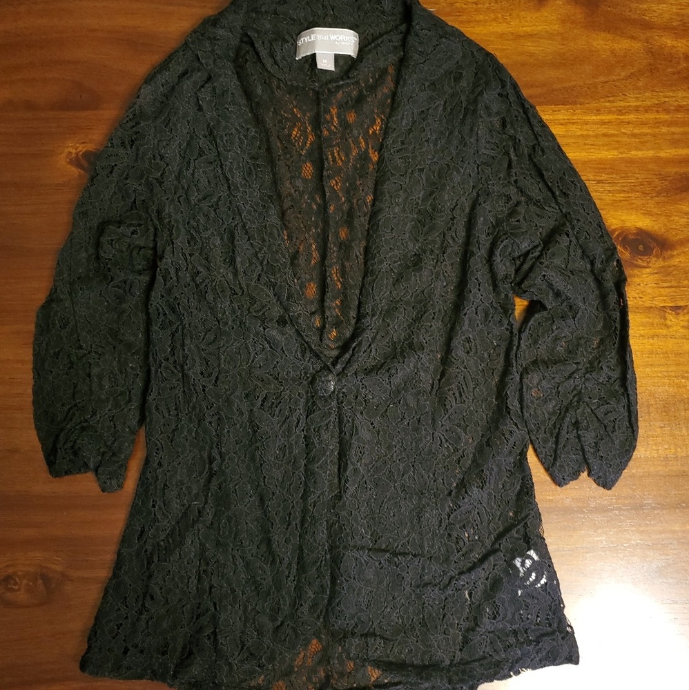 Vanity Black Lace Blazer